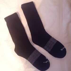 2 Pairs Bombas Womens Calf Socks in Black Size M BNWOT